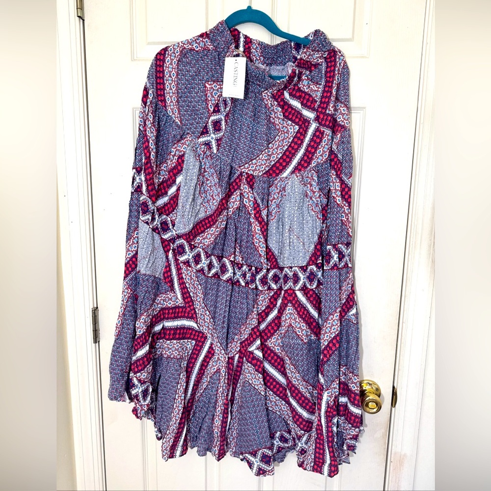 NWT CASTING Women’s Bohemian Long Skirt Size M / L  Made In France Summer Skirt